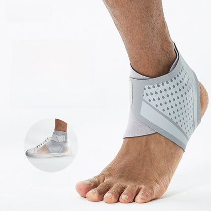 Adjustable double-wrap ankle support closure detail