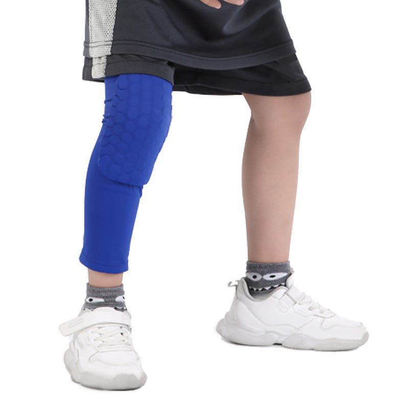 Kids knee support sleeve size chart with short and long length options