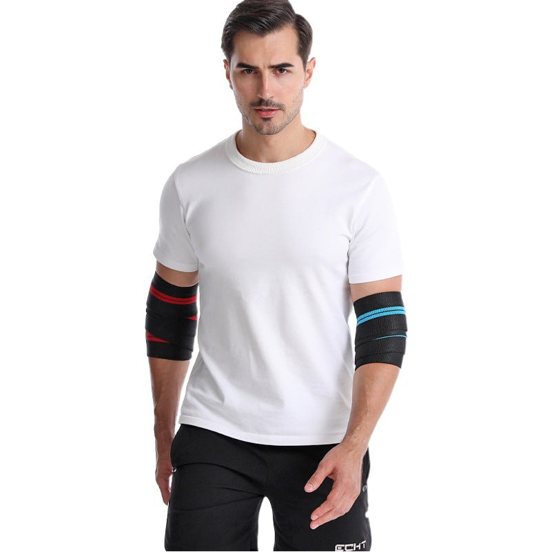 Adjustable compression elbow support wraps worn on both arms
