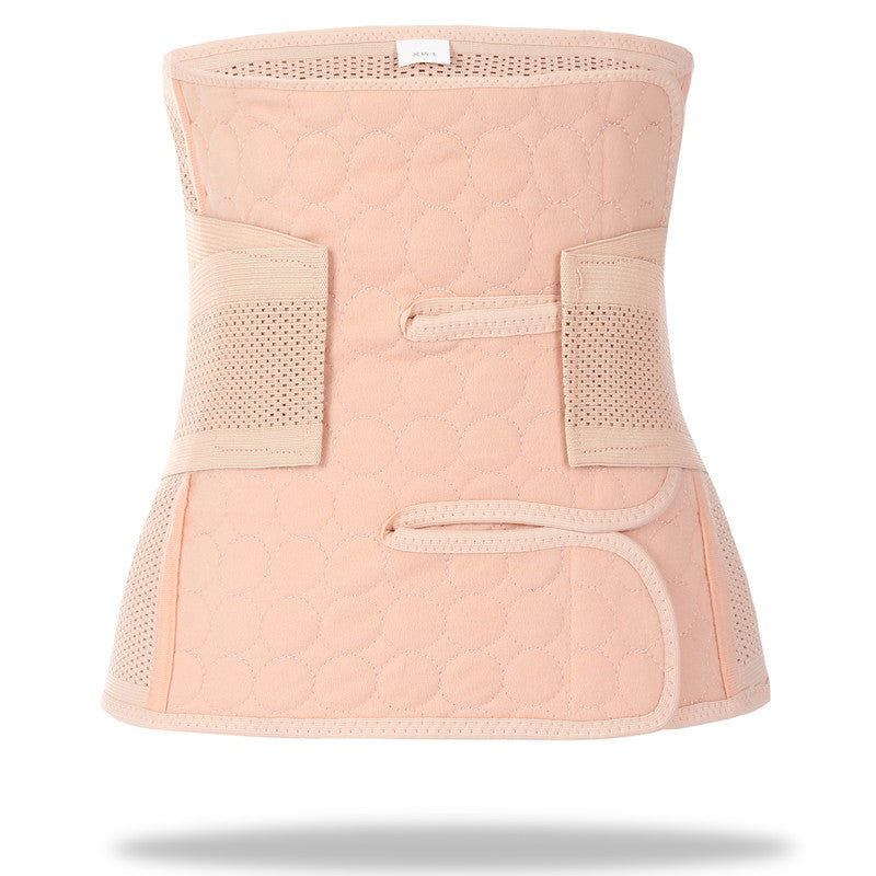 Side view of maternity belly support belt showing contoured wrap shape