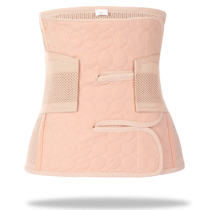 Side view of maternity belly support belt showing contoured wrap shape