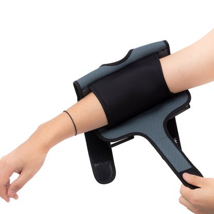 Elbow brace worn on arm showing wraparound fit and support coverage