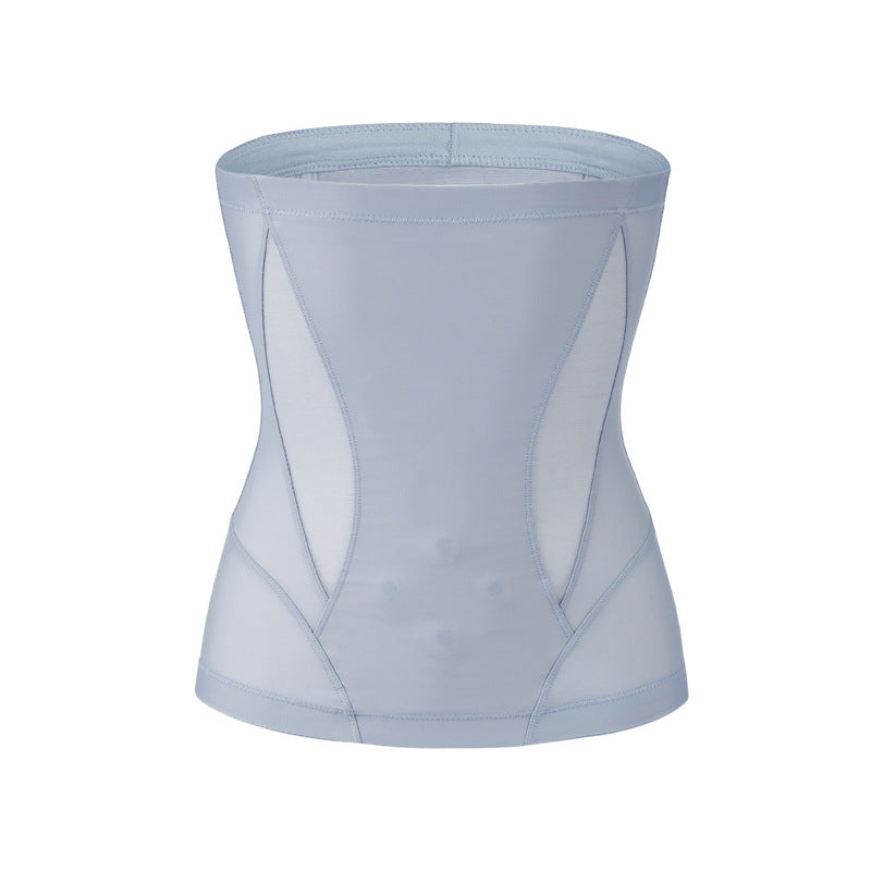 Light gray postpartum belly support belt with high-waist abdominal coverage