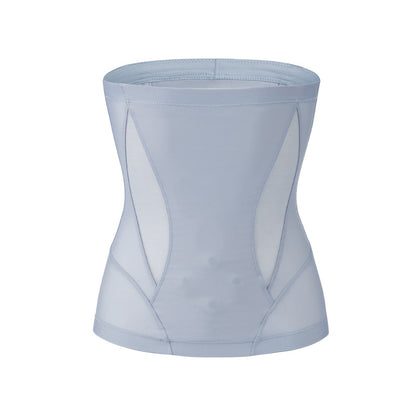 Light gray postpartum belly support belt with high-waist abdominal coverage