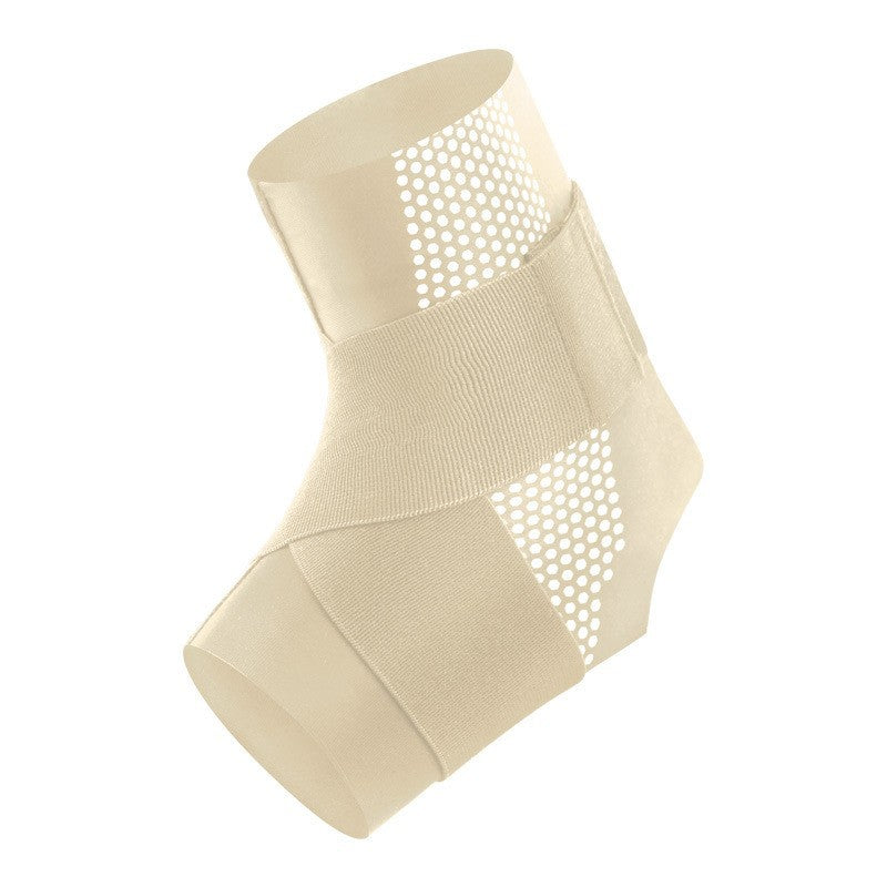 Black ankle support brace with side pads product view