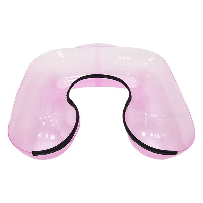 Pink molded neck support tray for salon hair washing