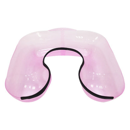 Pink molded neck support tray for salon hair washing