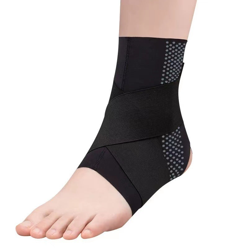 Ankle brace feature graphic showing wrap support structure