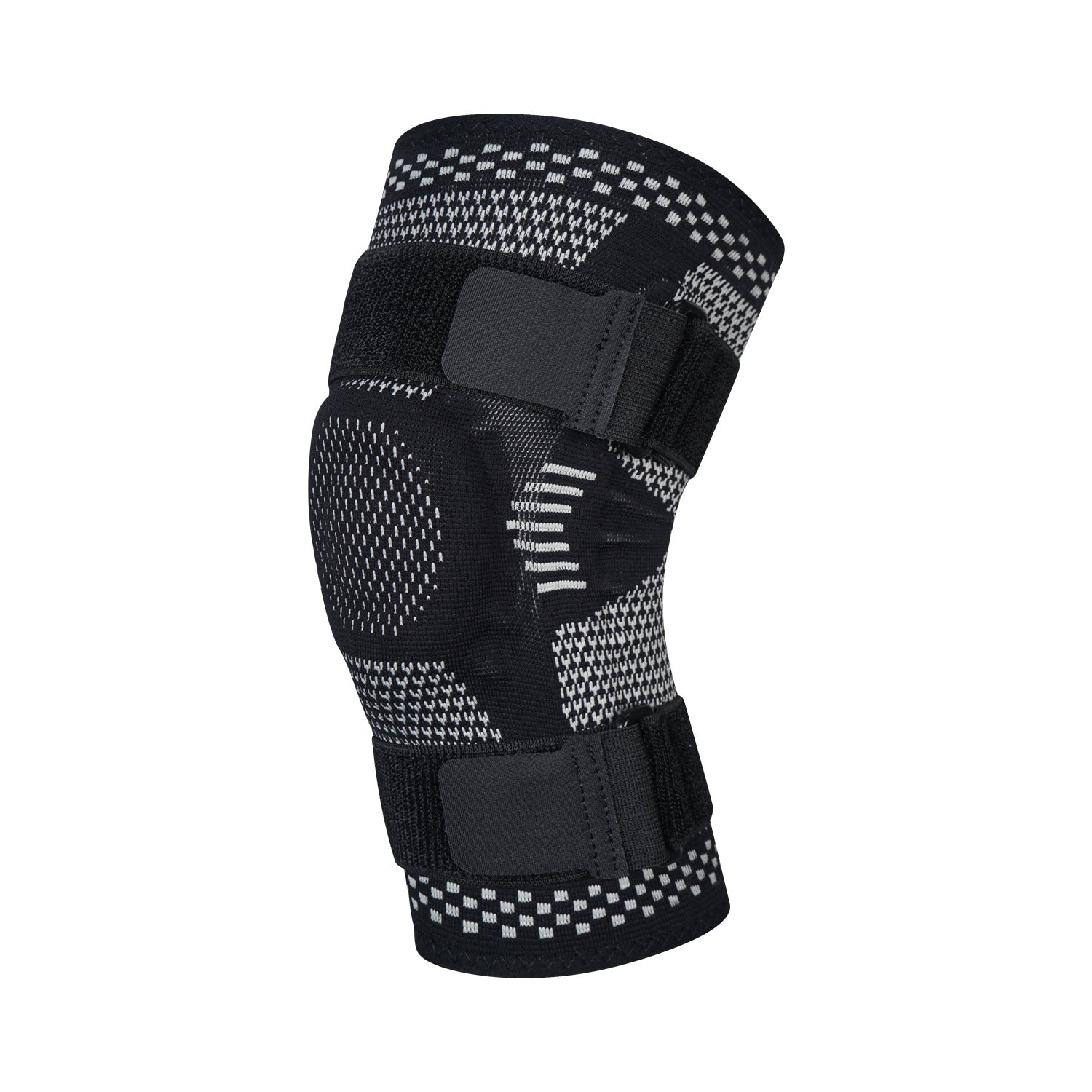 Knee support braces in multiple color options on a white background