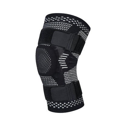 Knee support braces in multiple color options on a white background