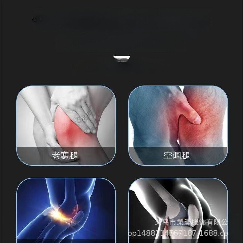 Thin breathable knee support sleeve design shown with feature callouts