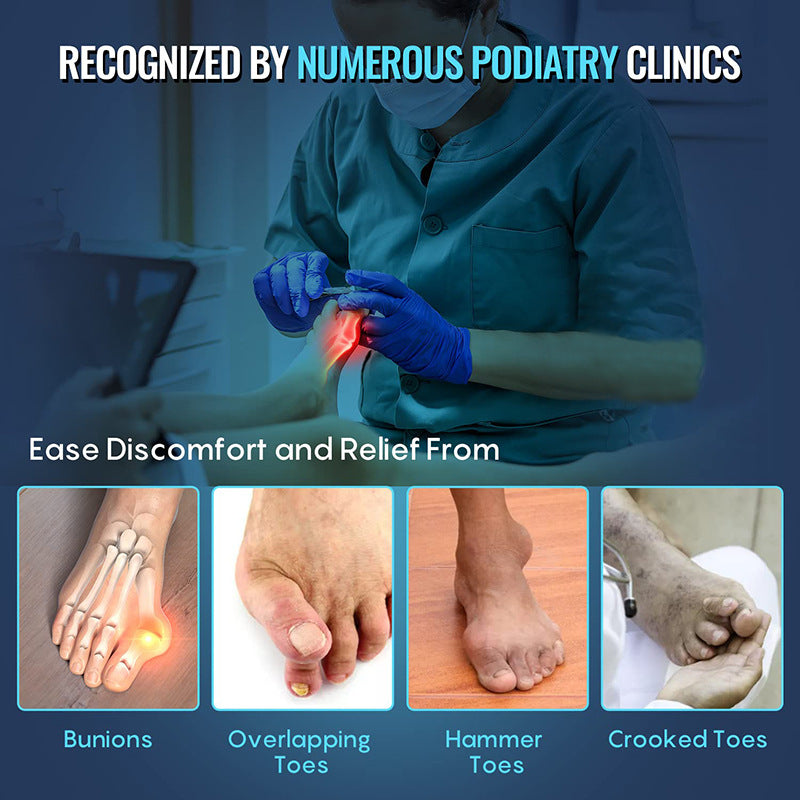 Promotional graphic image for toe brace not recommended for primary catalog display
