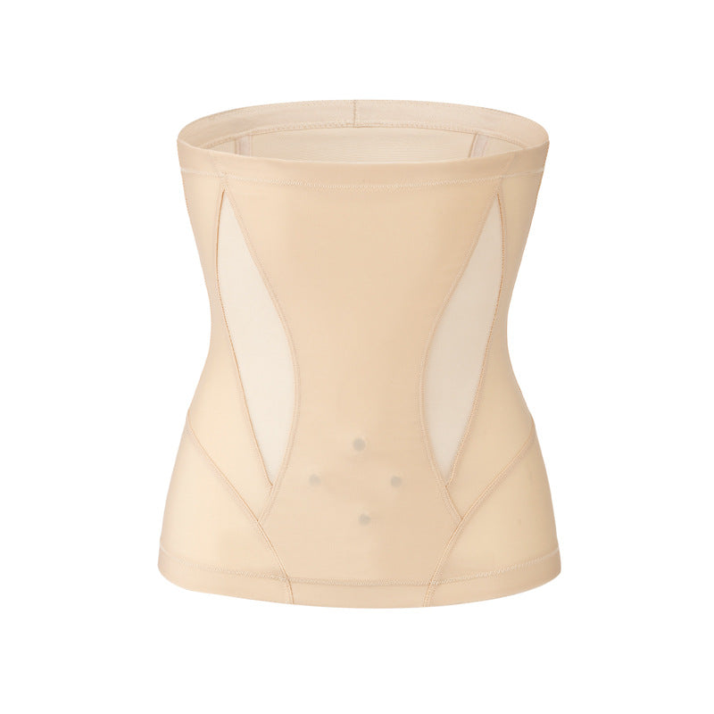 Skin postpartum belly support belt showing adjustable wrap shape and mesh side panels