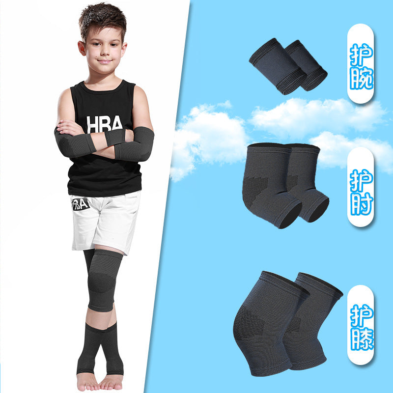 Black kids wrist support sleeve worn on arm
