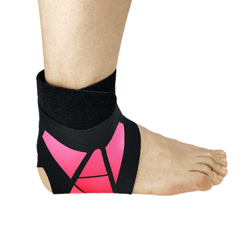 Breathable ankle support brace with wrap design and size reference image