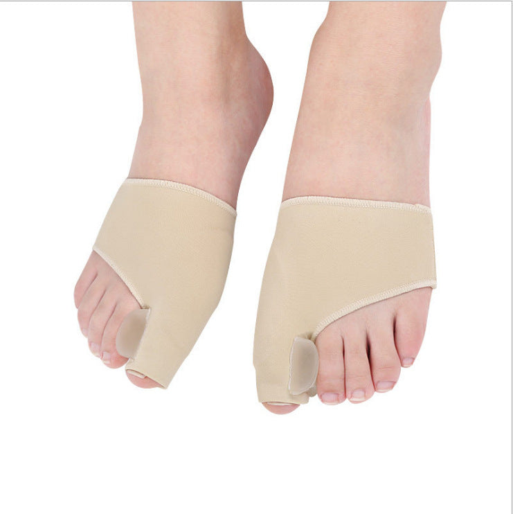 Pair of bunion support sleeves showing left and right foot wear orientation