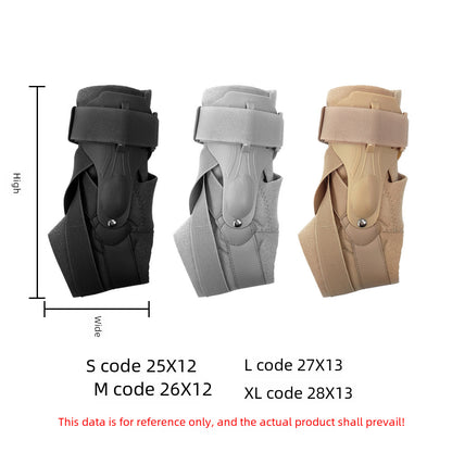 Side view of adjustable ankle brace worn on foot with support straps visible