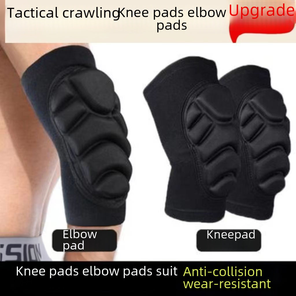 Athlete wearing padded knee sleeve during active movement