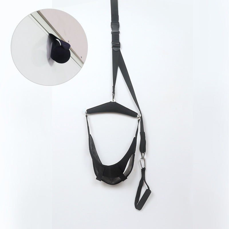 Full view of black ankle support brace showing overall wraparound construction