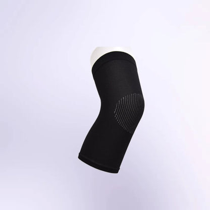 Black slip-on knitted knee sleeve product view