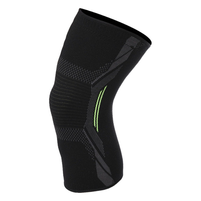 Knitted knee support sleeve with packaging and weight display