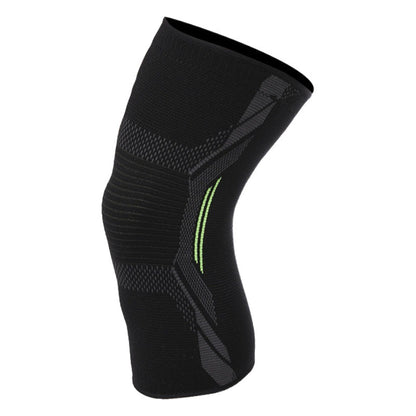 Knitted knee support sleeve with packaging and weight display