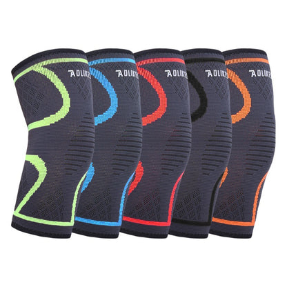 Breathable elbow support sleeves in black, blue, green, red, and orange on a white background