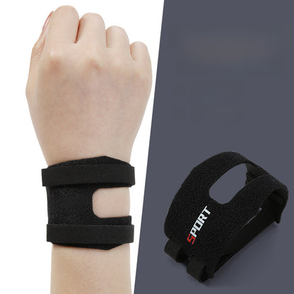 Rose pink thumb wrist brace showing supportive wrap structure and adjustable fit