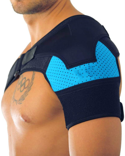 Shoulder support brace worn for everyday support and active use