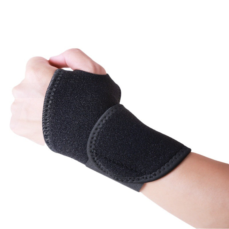 Gray adjustable wrist brace support sleeve