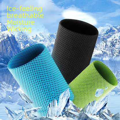 Breathable wrist support sleeve shown in multiple colors