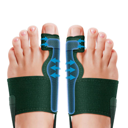 Toe corrector brace with structured support design for big toe alignment support