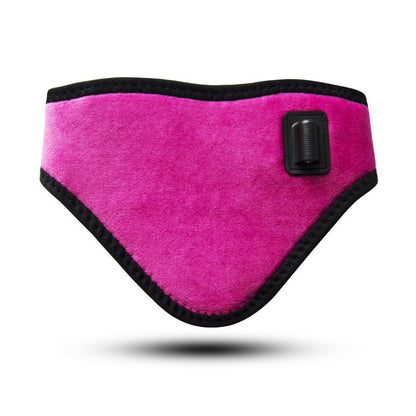 Rose red heated neck support wrap with adjustable wrap-around design