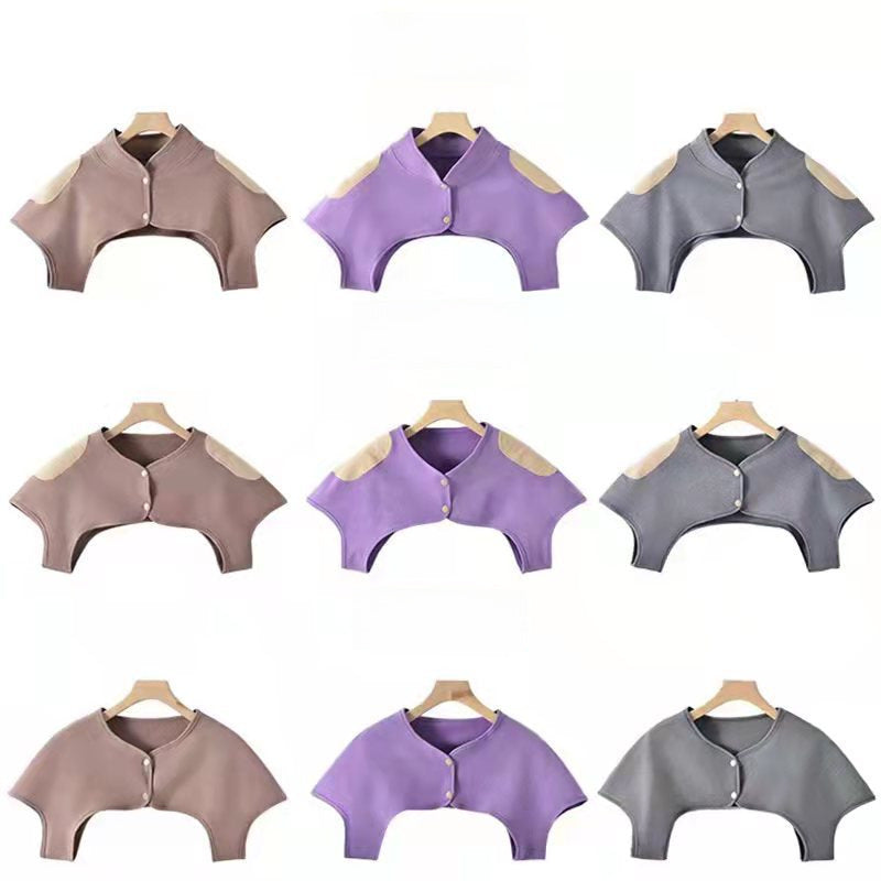 Thermal shoulder support warmer shown in multiple colors and style options
