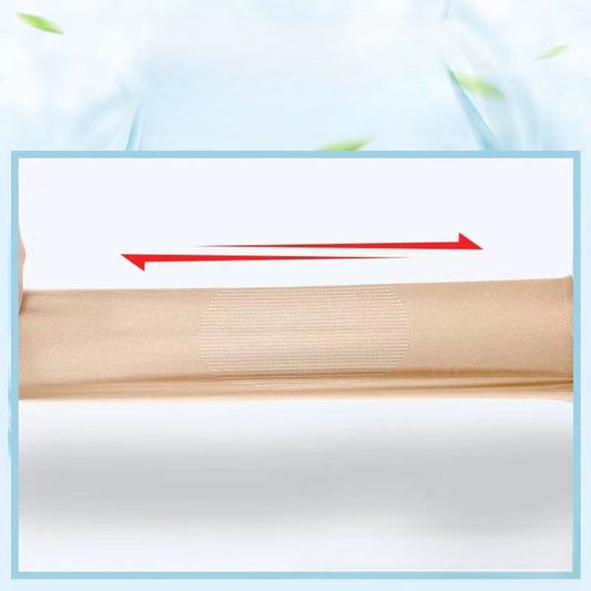 Close-up view of stretchy breathable fabric on a seamless knee support sleeve