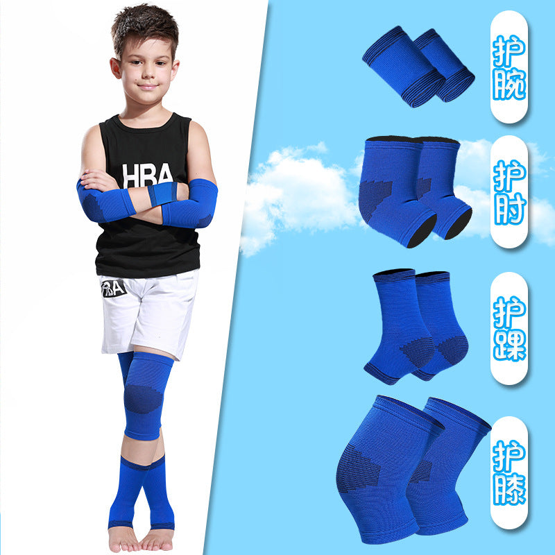 Close view of kids knee protection sleeve showing stretch fit