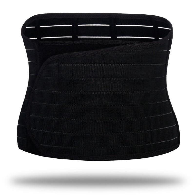 Beige maternity abdominal support belt with breathable wrap construction