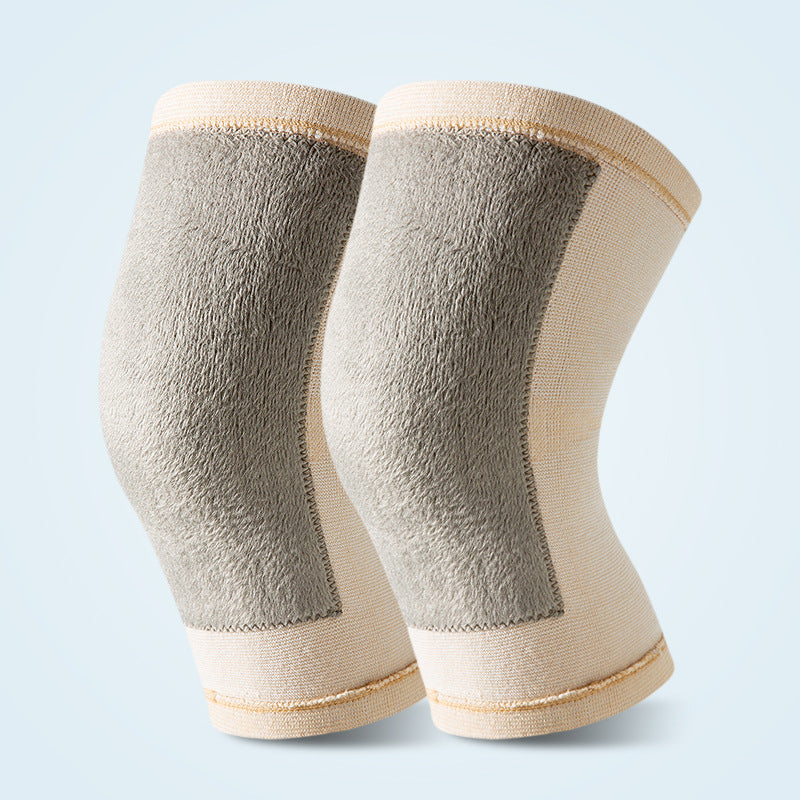 Breathable compression knee sleeve worn on leg for supportive fit
