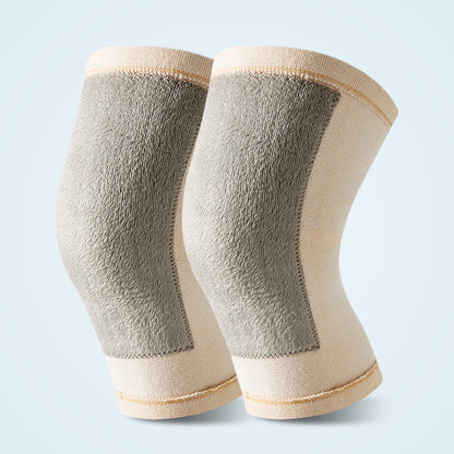 Breathable compression knee sleeve worn on leg for supportive fit