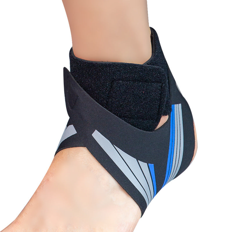 Compression ankle brace with open-heel design on white background
