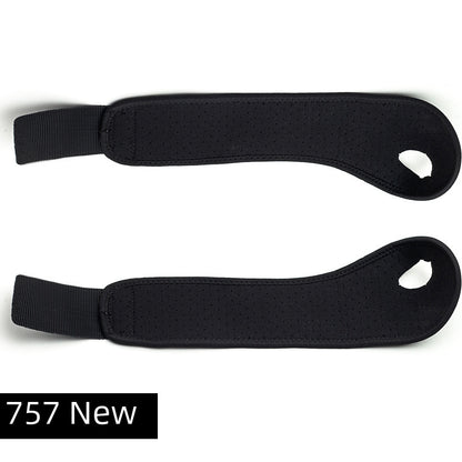Gray and purple thumb wrist brace shown front and back