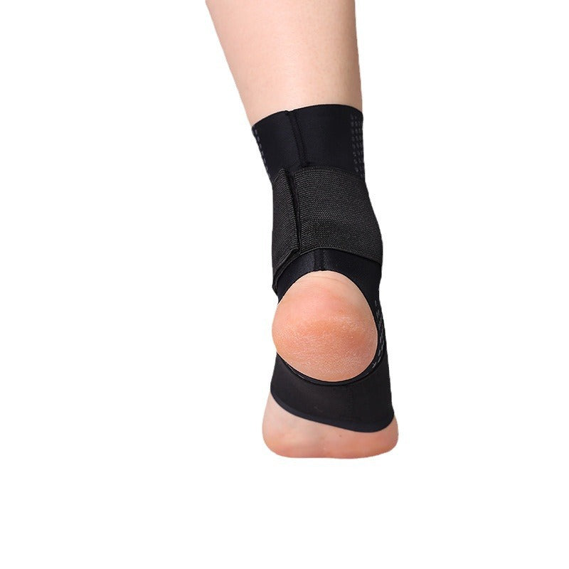 Packaged adjustable ankle brace showing compact size and lightweight design