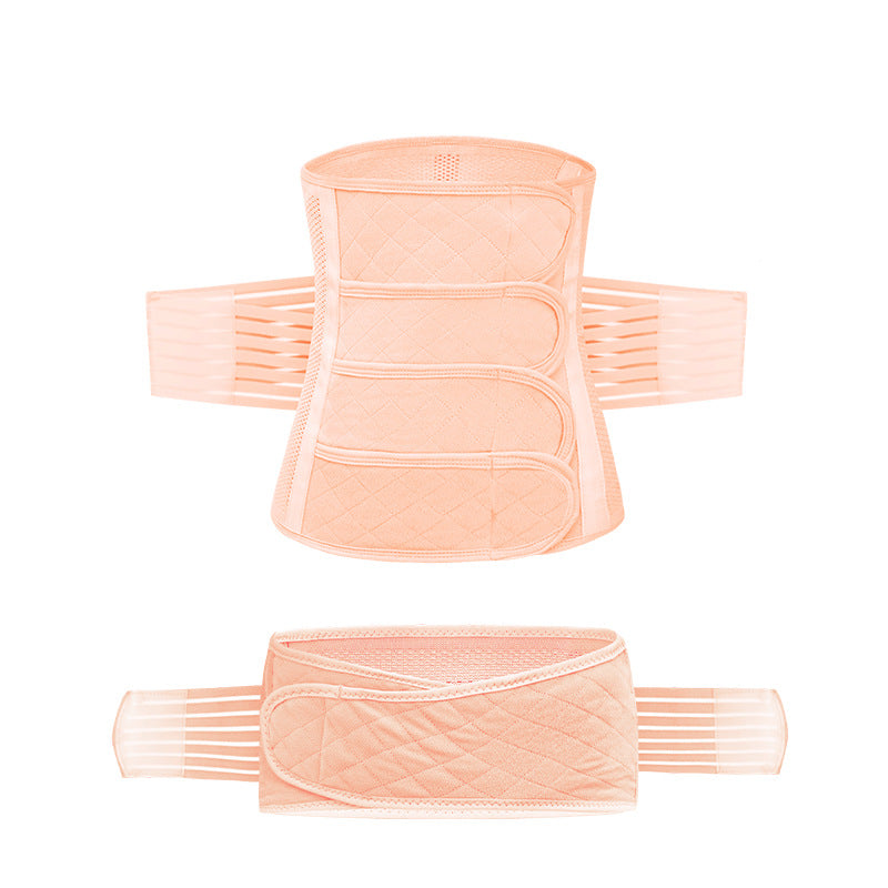 Pink postpartum support belt with wrap design