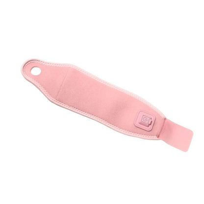 Pink USB heated thumb wrist brace wrap on white background