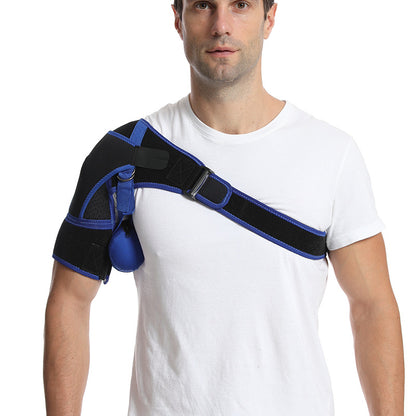 Wrap-around shoulder brace side profile showing shoulder coverage