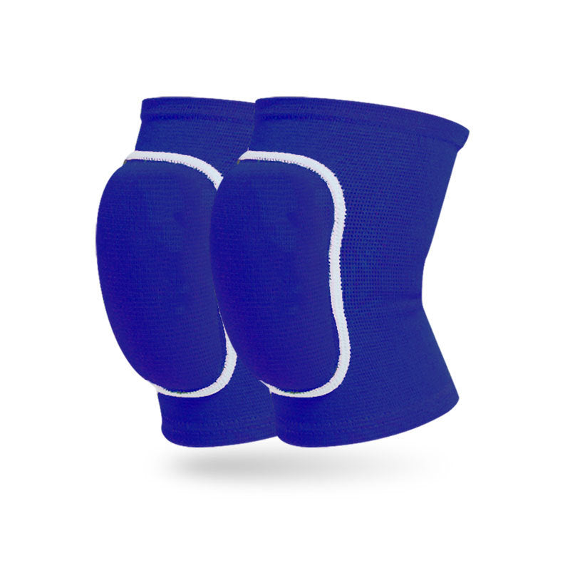 Black padded knee pads on white background