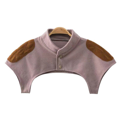 Rose brown shoulder support warmer with button front
