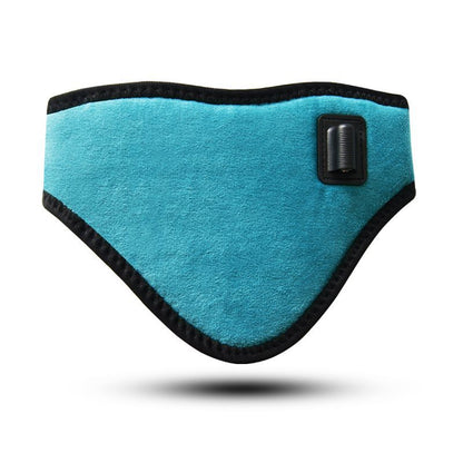 Sea green heated neck support wrap with adjustable wrap-around design