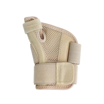 Skin color thumb wrist brace with built-in splint and wraparound straps