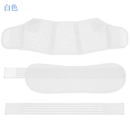 Close view of beige maternity support belt showing front abdominal panel